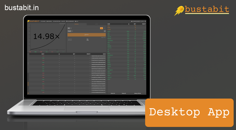 Download and install Bustabit on Windows or macOS in India